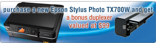 Epson Stylus Photo TX700W Bonus Duplexer