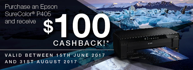 Epson SureColor SC-P405 $100 Cashback Promotion
