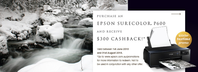 Epson SureColor P600 $300 Cashback Promotion