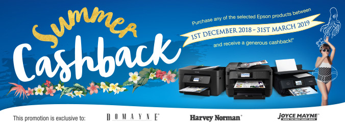 Harvey Norman Group Summer Cashback Promotion